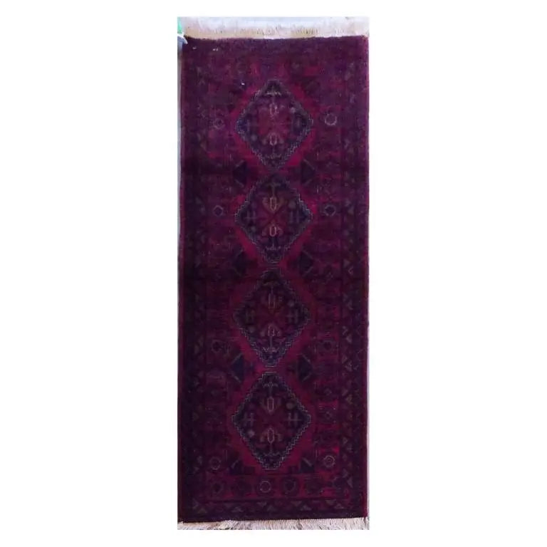 One Of The Kind Afghani Khotan Rug 5'1" x 1'9"